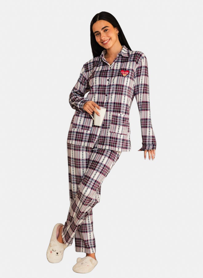 Familia Homewear Club Buttoned Pajama Set - Image 1